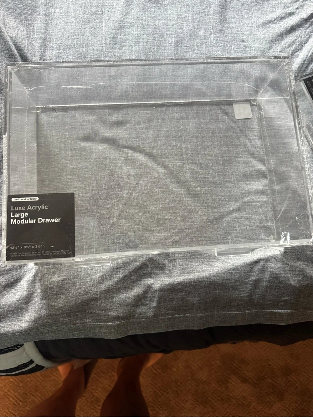 The Container Store Luxe Acrylic Modular System Drawers- set of Medium and Large